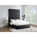  Color_Black  Size_Queen  -- Adam Black Chenille Fabric Upholstered Queen Bed IMAGE 2