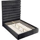 Color_Black  Size_Queen  -- Adam Black Chenille Fabric Upholstered Queen Bed IMAGE 7