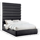  Color_Black  Size_Queen  -- Adam Black Chenille Fabric Upholstered Queen Bed IMAGE 9