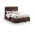  Color_Brown  Size_Full  -- Adam Brown Chenille Fabric Upholstered Full Bed IMAGE 1