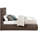  Color_Brown  Size_Full  -- Adam Brown Chenille Fabric Upholstered Full Bed IMAGE 4
