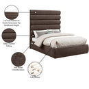 Meridian Adam Brown Chenille Fabric Full Bed IMAGE 10
