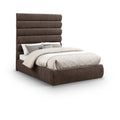  Color_Brown  Size_Full  -- Adam Brown Chenille Fabric Upholstered Full Bed IMAGE 1