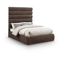 Meridian Adam Brown Chenille Fabric Full Bed IMAGE 1