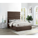  Color_Brown  Size_Full  -- Adam Brown Chenille Fabric Upholstered Full Bed IMAGE 2