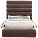  Color_Brown  Size_Full  -- Adam Brown Chenille Fabric Upholstered Full Bed IMAGE 3