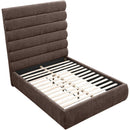Meridian Adam Brown Chenille Fabric Full Bed IMAGE 7