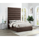 Color_Brown  Size_Full  -- Adam Brown Chenille Fabric Upholstered Full Bed IMAGE 2