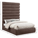 Meridian Adam Brown Chenille Fabric Full Bed IMAGE 9