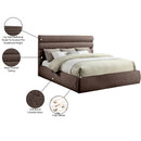  Color_Brown  Size_King  -- Adam Brown Chenille Fabric Upholstered King Bed IMAGE 10