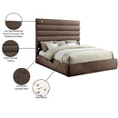  Color_Brown  Size_King  -- Adam Brown Chenille Fabric Upholstered King Bed IMAGE 10