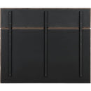 Meridian Adam Brown Chenille Fabric King Bed IMAGE 5