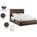  Color_Brown  Size_Queen  -- Adam Brown Chenille Fabric Upholstered Queen Bed IMAGE 10