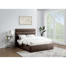  Color_Brown  Size_Queen  -- Adam Brown Chenille Fabric Upholstered Queen Bed IMAGE 2