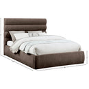  Color_Brown  Size_Queen  -- Adam Brown Chenille Fabric Upholstered Queen Bed IMAGE 9