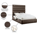  Color_Brown  Size_Queen  -- Adam Brown Chenille Fabric Upholstered Queen Bed IMAGE 10