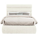  Color_Cream  Size_Full  -- Adam Cream Chenille Fabric Upholstered Full Bed IMAGE 3