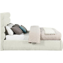  Color_Cream  Size_Full  -- Adam Cream Chenille Fabric Upholstered Full Bed IMAGE 4