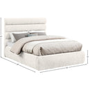  Color_Cream  Size_Full  -- Adam Cream Chenille Fabric Upholstered Full Bed IMAGE 9