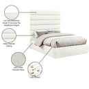  Color_Cream  Size_Full  -- Adam Cream Chenille Fabric Upholstered Full Bed IMAGE 10