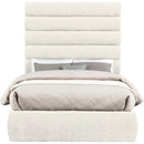  Color_Cream  Size_Full  -- Adam Cream Chenille Fabric Upholstered Full Bed IMAGE 3