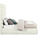  Color_Cream  Size_Full  -- Adam Cream Chenille Fabric Upholstered Full Bed IMAGE 4