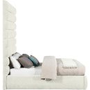  Color_Cream  Size_Full  -- Adam Cream Chenille Fabric Upholstered Full Bed IMAGE 4