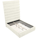  Color_Cream  Size_Full  -- Adam Cream Chenille Fabric Upholstered Full Bed IMAGE 7
