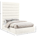  Color_Cream  Size_Full  -- Adam Cream Chenille Fabric Upholstered Full Bed IMAGE 9