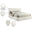  Color_Cream  Size_King  -- Adam Cream Chenille Fabric Upholstered King Bed IMAGE 10