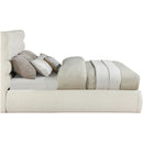  Color_Cream  Size_King  -- Adam Cream Chenille Fabric Upholstered King Bed IMAGE 4