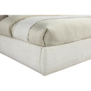  Color_Cream  Size_King  -- Adam Cream Chenille Fabric Upholstered King Bed IMAGE 6