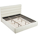  Color_Cream  Size_King  -- Adam Cream Chenille Fabric Upholstered King Bed IMAGE 7
