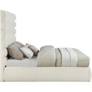  Color_Cream  Size_King  -- Adam Cream Chenille Fabric Upholstered King Bed IMAGE 4