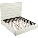  Color_Cream  Size_King  -- Adam Cream Chenille Fabric Upholstered King Bed IMAGE 7