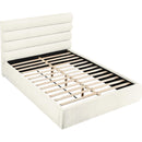  Color_Cream  Size_Queen  -- Adam Cream Chenille Fabric Upholstered Queen Bed IMAGE 7