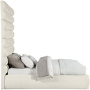  Color_Cream  Size_Queen  -- Adam Cream Chenille Fabric Upholstered Queen Bed IMAGE 4