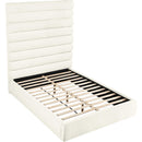  Color_Cream  Size_Queen  -- Adam Cream Chenille Fabric Upholstered Queen Bed IMAGE 7