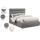 Meridian Adam Grey Chenille Fabric Full Bed IMAGE 10