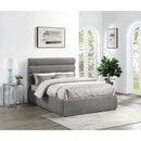  Color_Grey  Size_Full  -- Adam Grey Chenille Fabric Upholstered Full Bed IMAGE 2