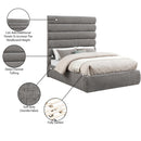  Color_Grey  Size_Full  -- Adam Grey Chenille Fabric Upholstered Full Bed IMAGE 10