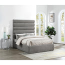  Color_Grey  Size_Full  -- Adam Grey Chenille Fabric Upholstered Full Bed IMAGE 2