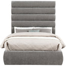  Color_Grey  Size_Full  -- Adam Grey Chenille Fabric Upholstered Full Bed IMAGE 3
