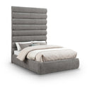  Color_Grey  Size_Full  -- Adam Grey Chenille Fabric Upholstered Full Bed IMAGE 1