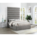 Color_Grey  Size_Full  -- Adam Grey Chenille Fabric Upholstered Full Bed IMAGE 2