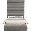  Color_Grey  Size_Full  -- Adam Grey Chenille Fabric Upholstered Full Bed IMAGE 3