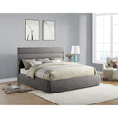  Color_Grey  Size_King  -- Adam Grey Chenille Fabric Upholstered King Bed IMAGE 2