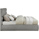  Color_Grey  Size_King  -- Adam Grey Chenille Fabric Upholstered King Bed IMAGE 4