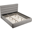  Color_Grey  Size_King  -- Adam Grey Chenille Fabric Upholstered King Bed IMAGE 7