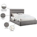  Color_Grey  Size_Queen  -- Adam Grey Chenille Fabric Upholstered Queen Bed IMAGE 10